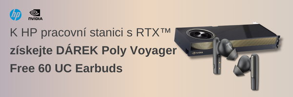 Pracovní stanice HP s RTX GPU NVIDIA + zdarma sluchátka získejte sluchátka Poly Voyager Free 60 Akce